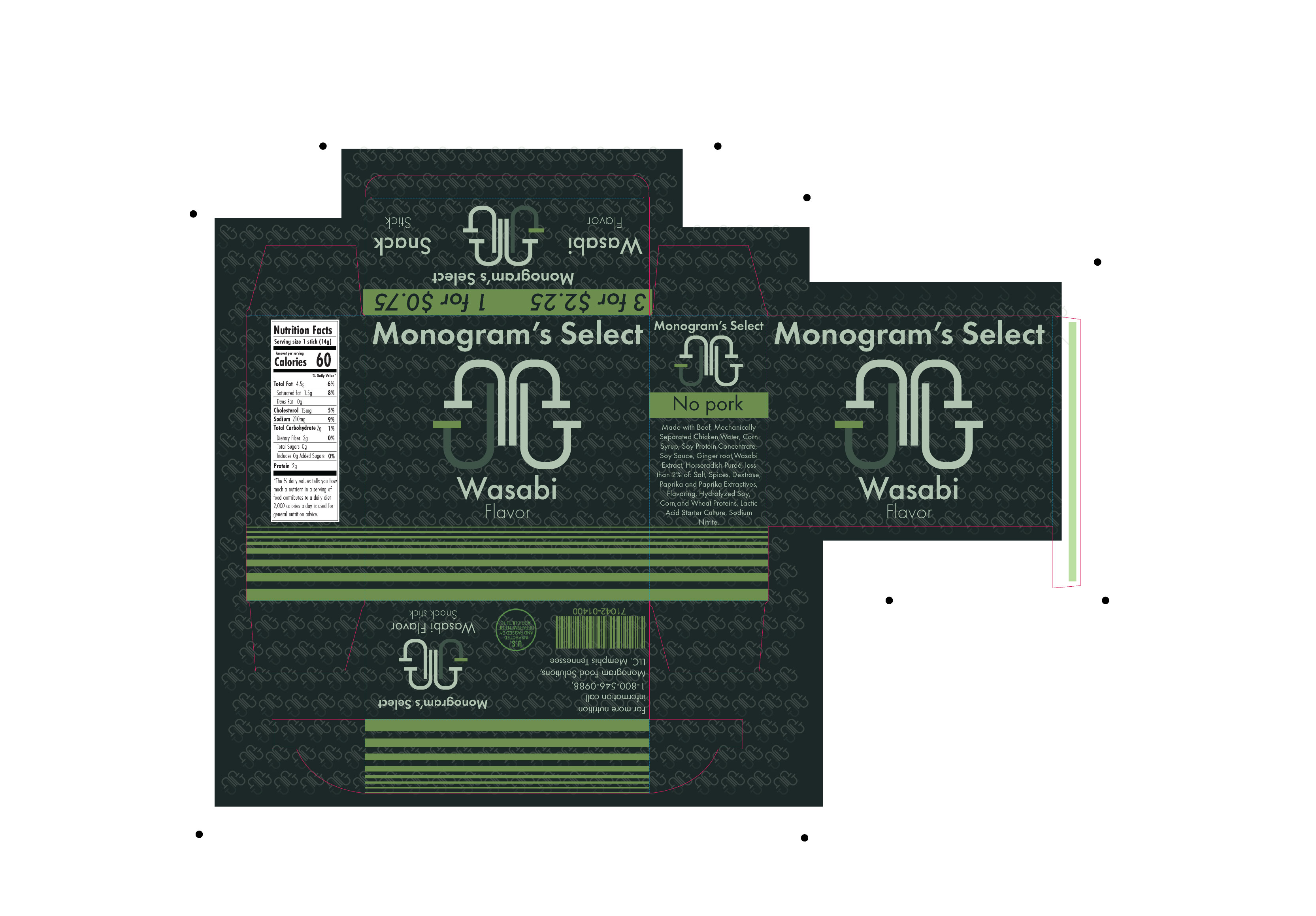 Monogram's Select PDQ dieline